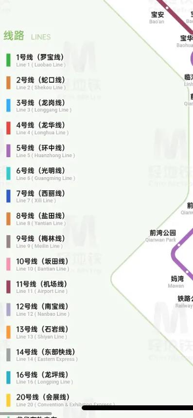 深圳地铁最新版线路图全景概览