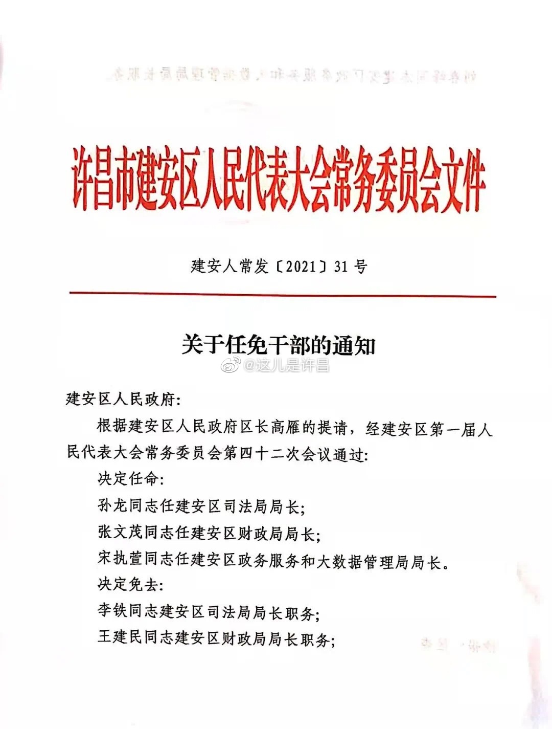 许昌市委最新任命公示解读